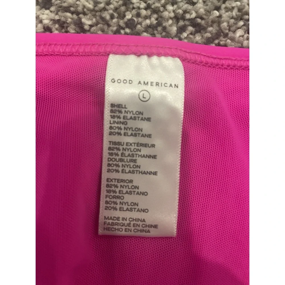 Good American Bikini Bottom Size Large Pink Swim Perfect Fit Embellished NWOT